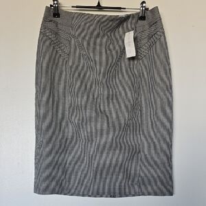 New York & Company Black and White Checkered Pencil Skirt